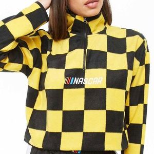 Women’s Checkered Fleece NASCAR logo top